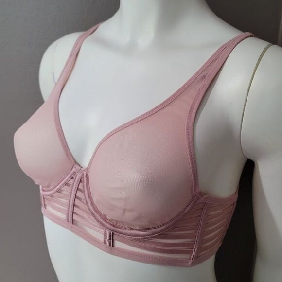 VS  Full Coverage Mesh Sheer Bra 32B NWT - Picture 4 of 8